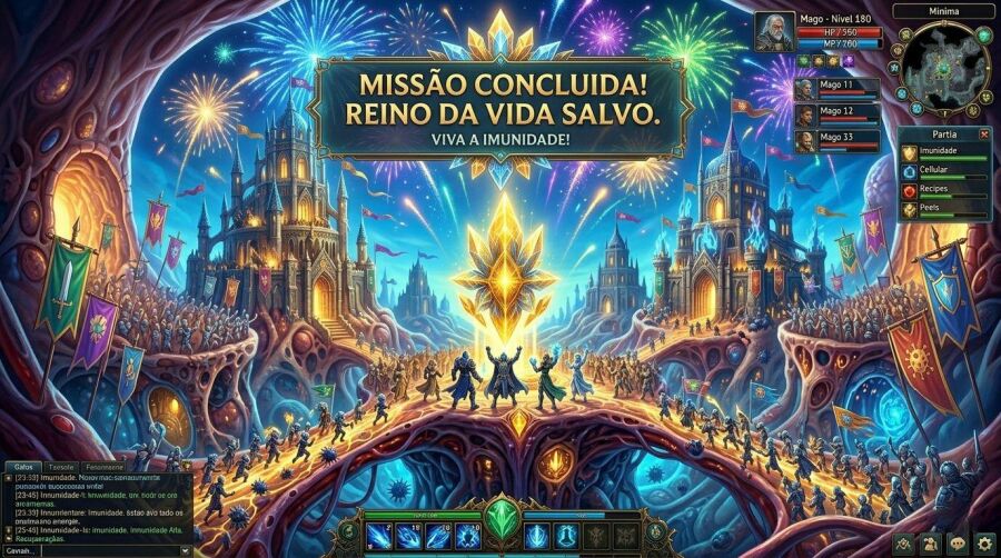 Imagem Você-já-faz-parte-de-ImmunoQuest-a-cada-dia-suas-escolhas-ajudam-a-proteger-o-reino